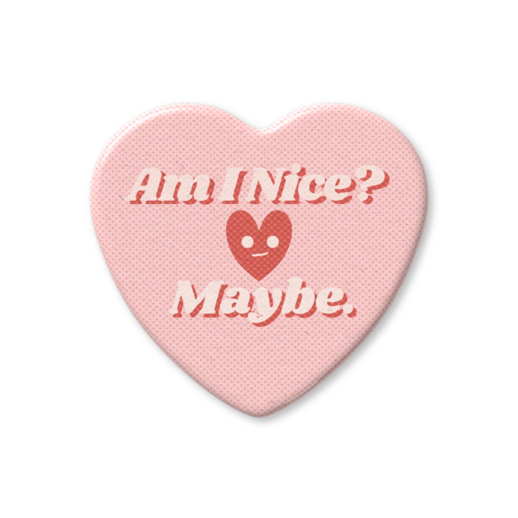 ビンテージ風ハート缶バッジ