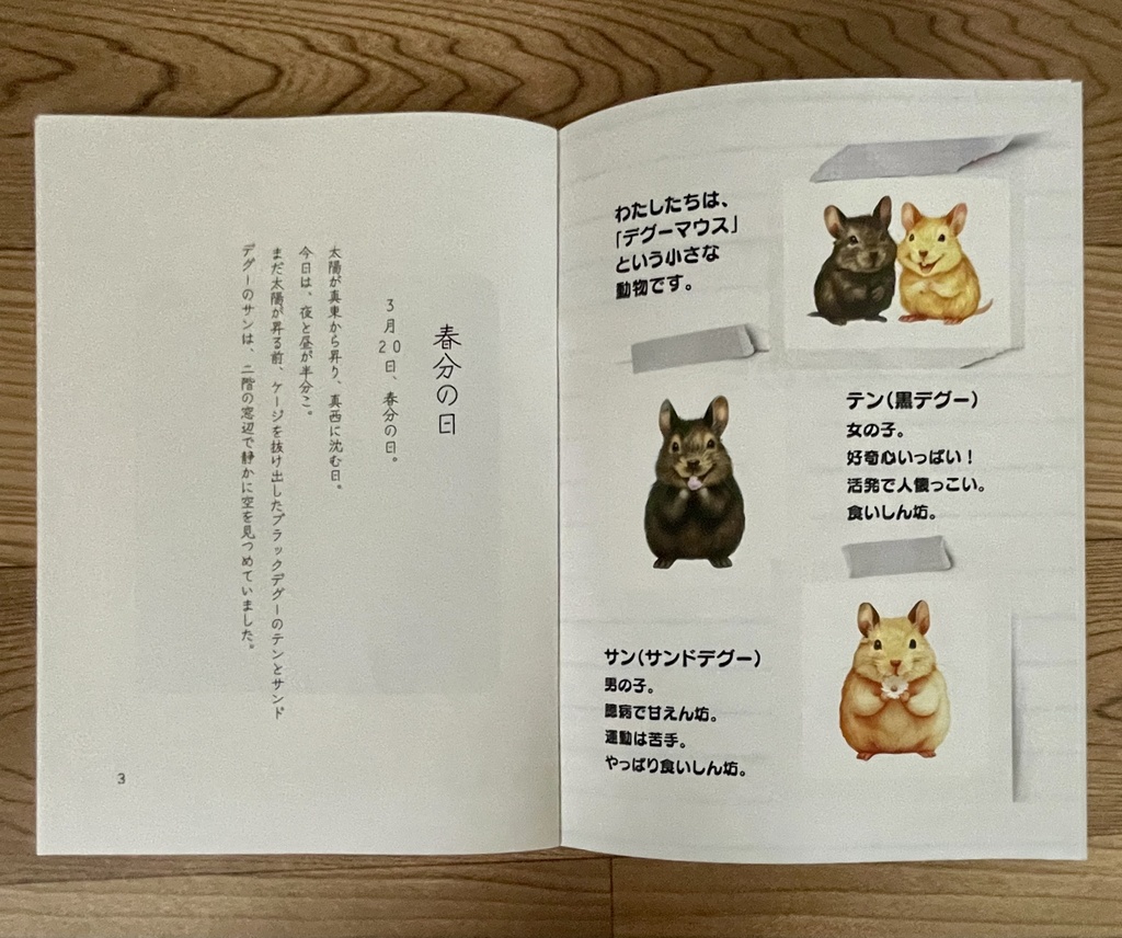テンとサンの四季だより|春分の日(A5冊子)