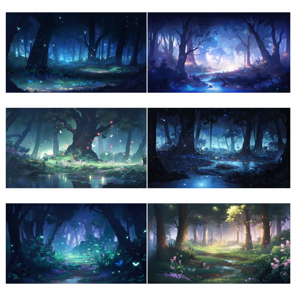 【商用利用可】ファンタジーの綺麗な森 - イラスト素材集