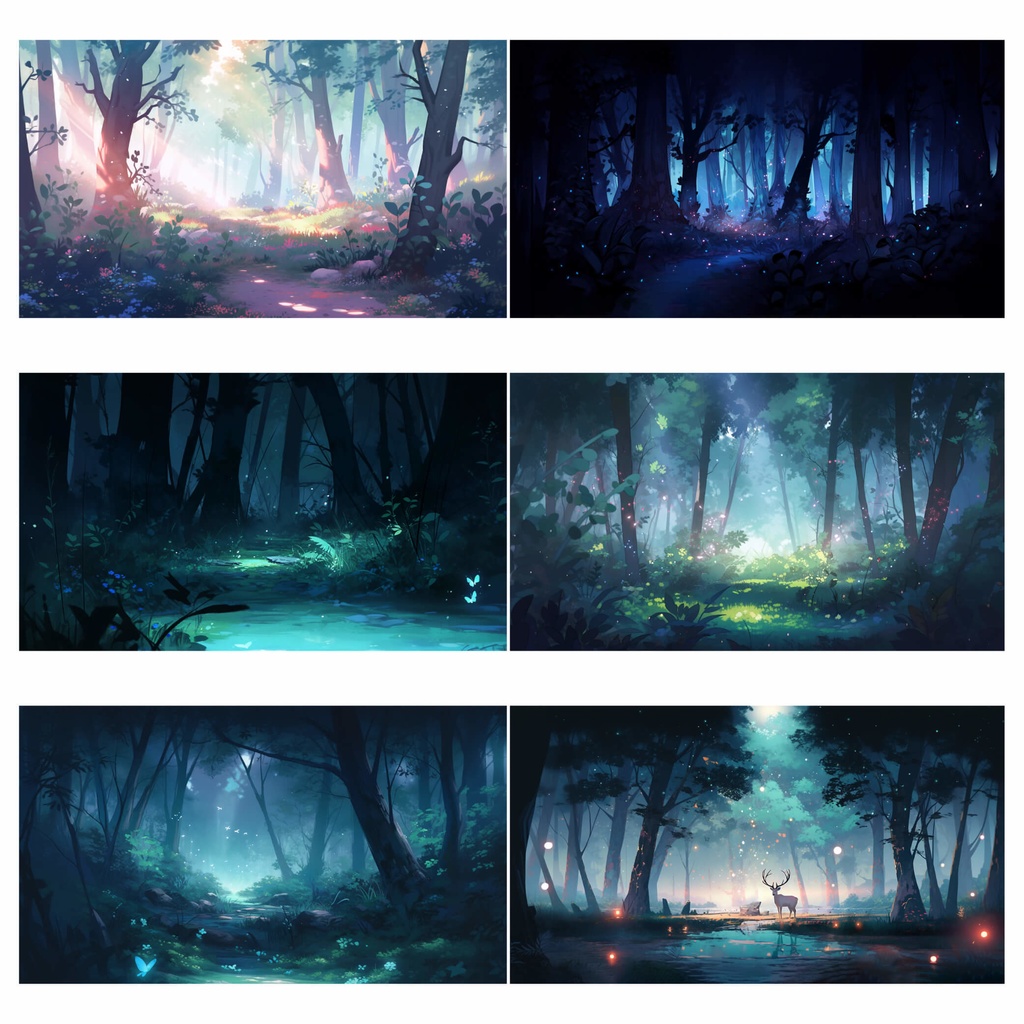 【商用利用可】ファンタジーの綺麗な森 - イラスト素材集