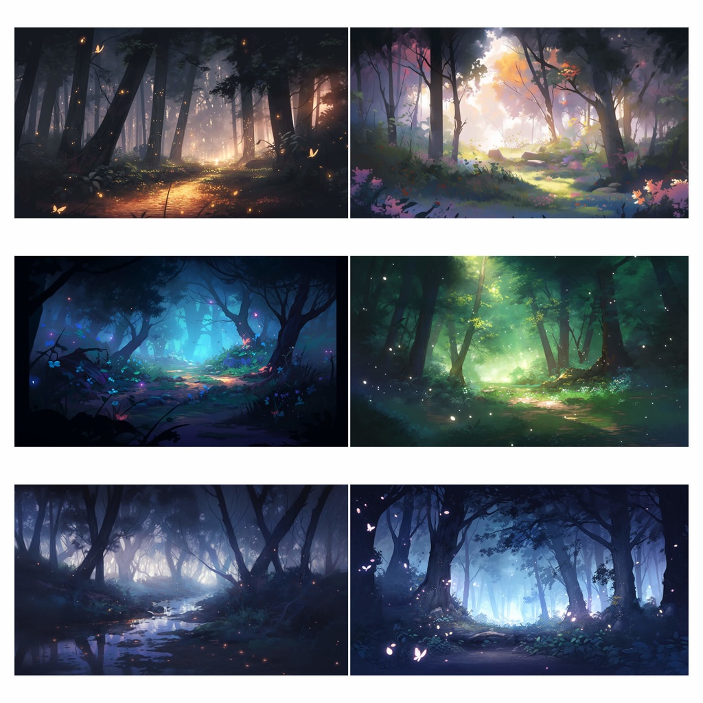 【商用利用可】ファンタジーの綺麗な森 - イラスト素材集