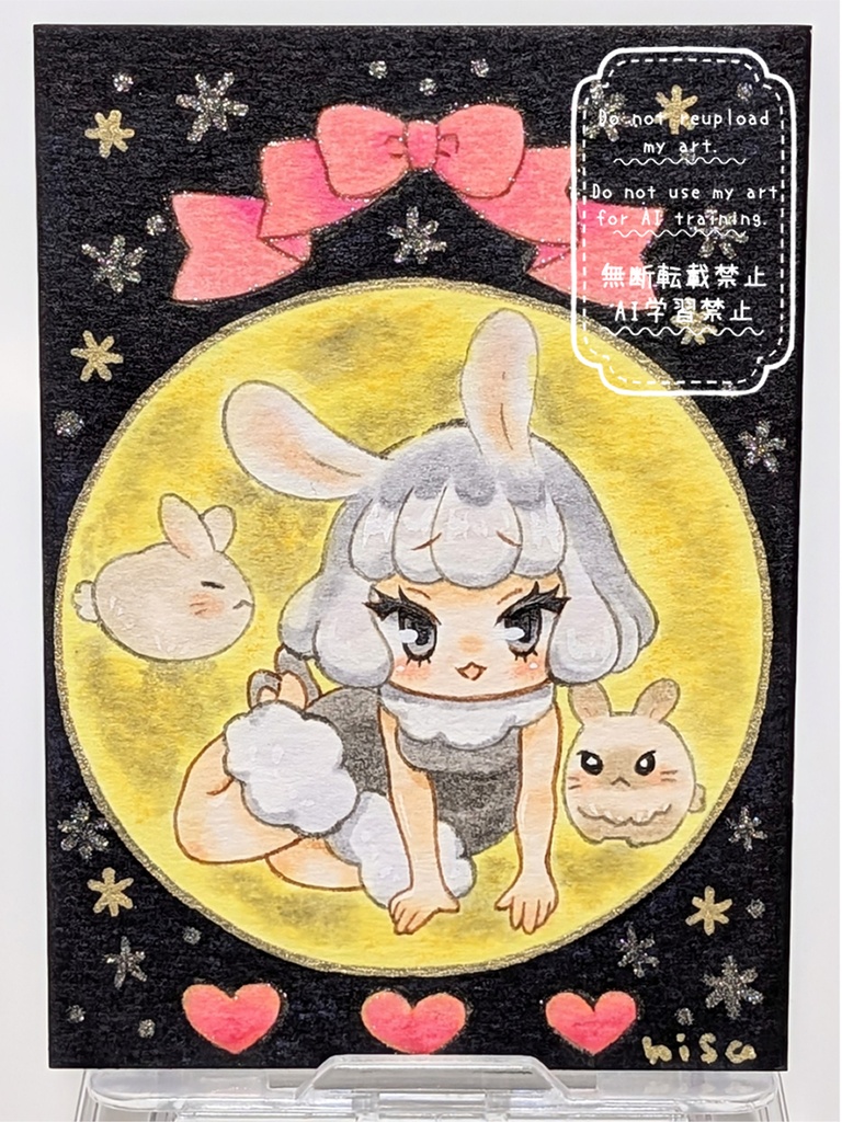 原画ATC】月のうさぎちゃん - pofumotti - BOOTH