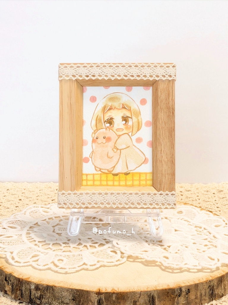 【ミニ額入り原画】みにみに絵1す