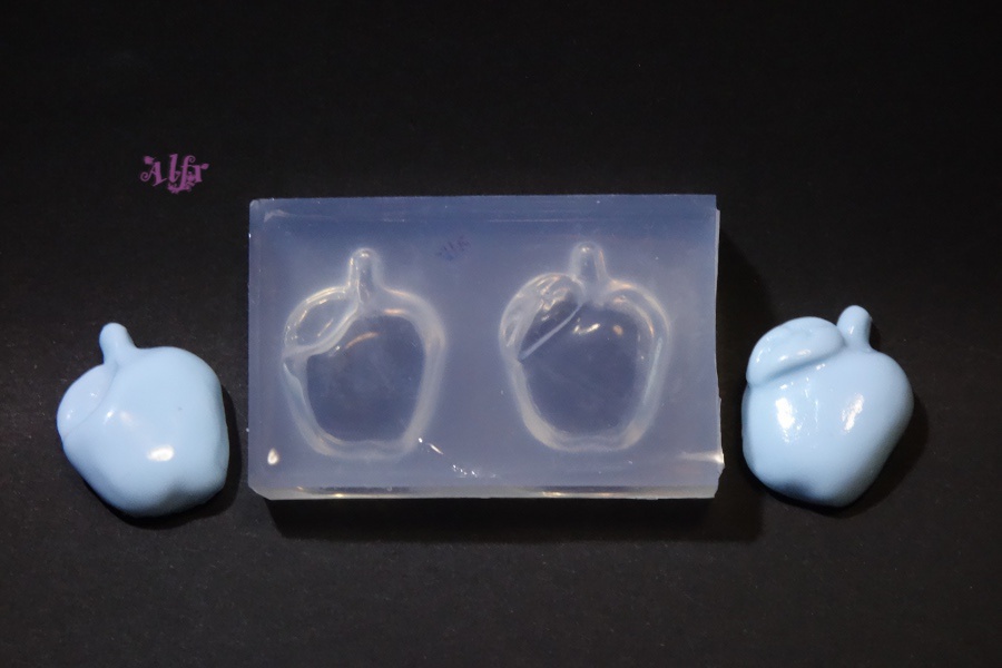 葉っぱ付き&かじりかけの林檎モールド /G02