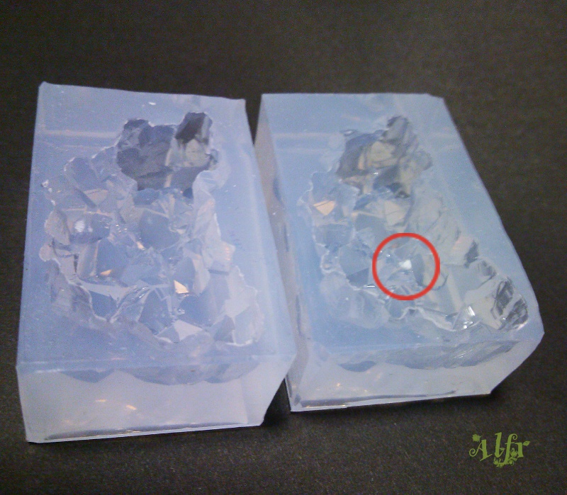 アメジスト風シリコン型B品/K03薄型B異物あり