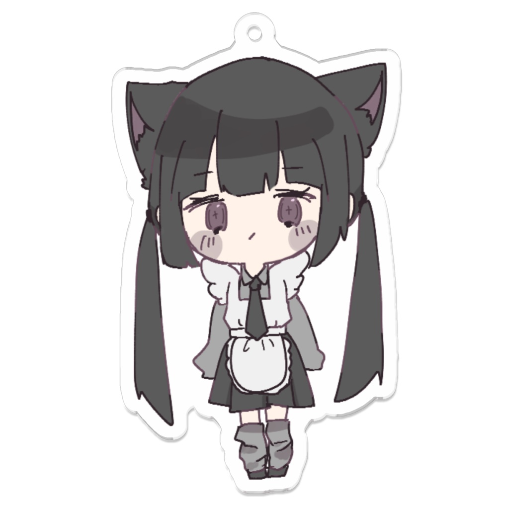 制服メイドにゃん アクリルキーホルダー