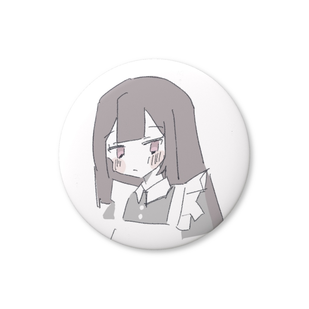 淡いメイドさんの缶バッジ