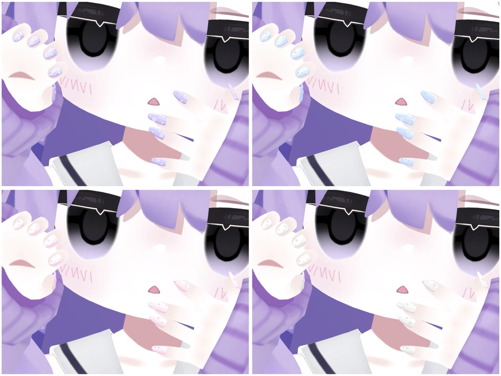 ♡【2アバター対応】simple flower nail ♡