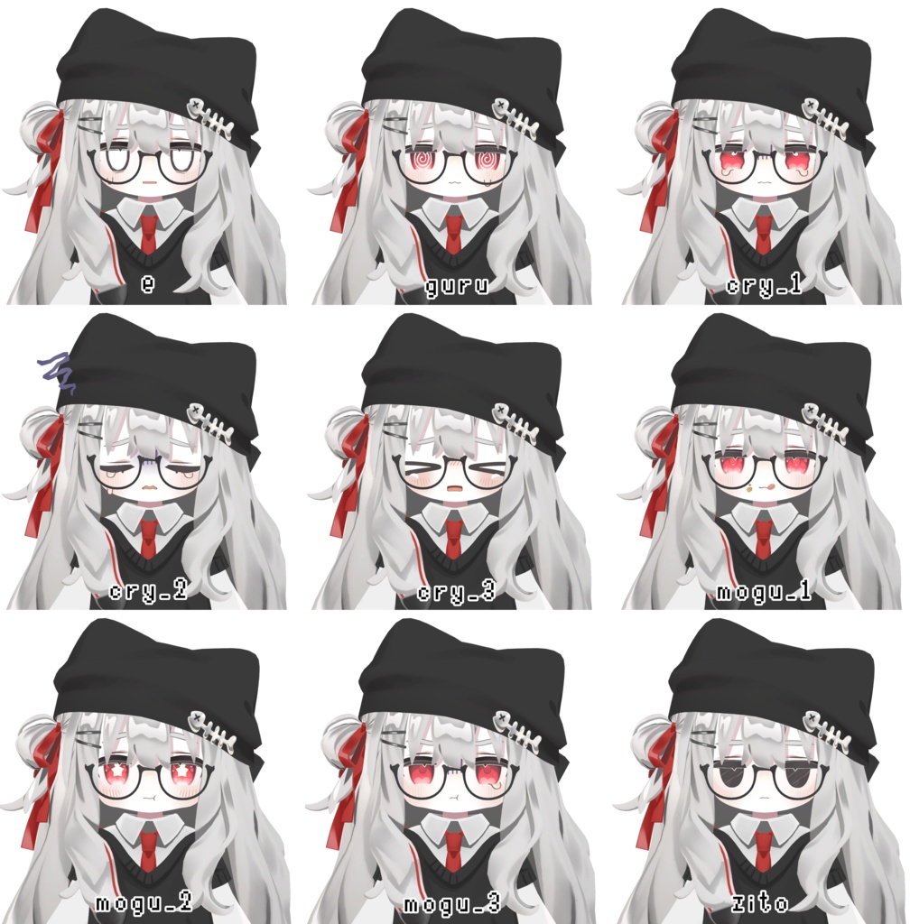 ♡ hetare face set【25types】♡