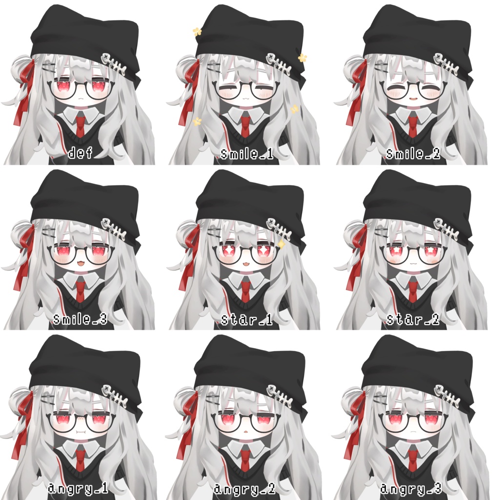 ♡ hetare face set【25types】♡