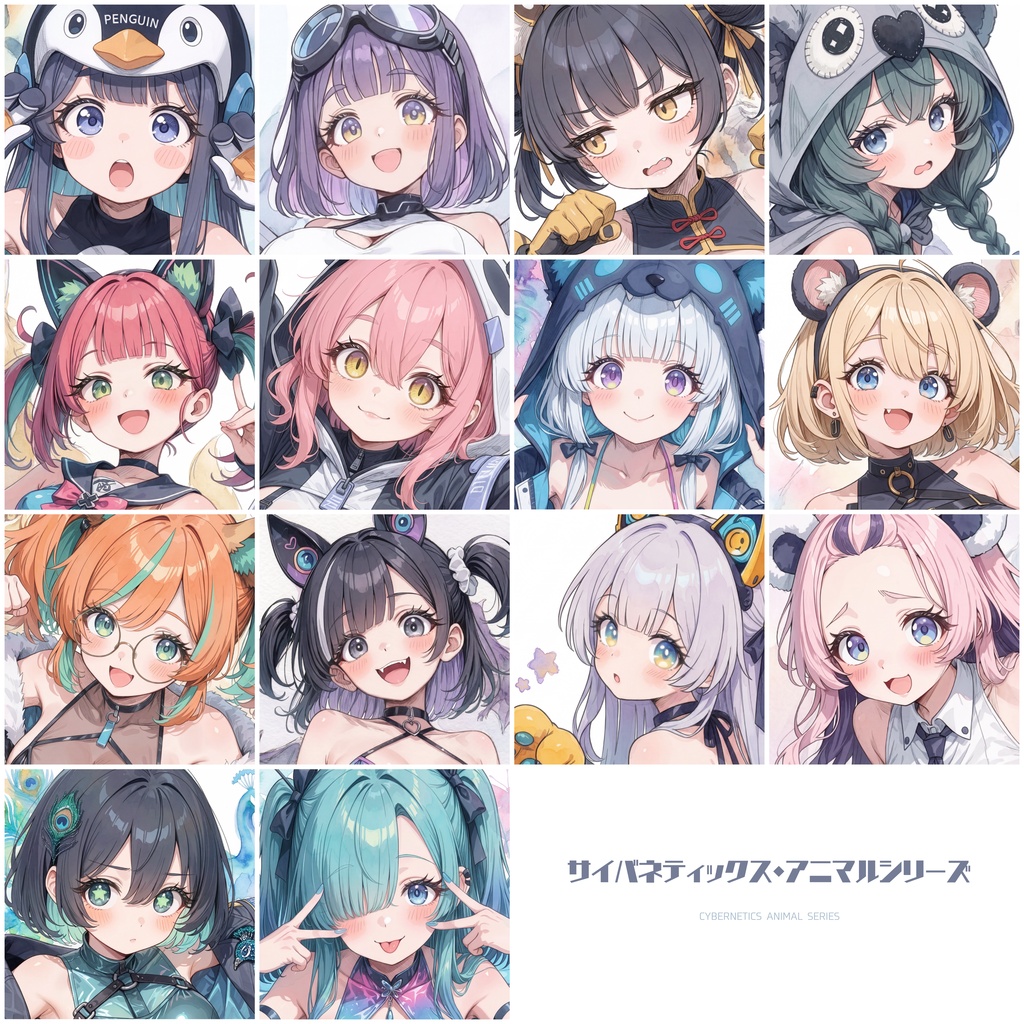 単発イラスト集 001|サイバネティックス・アニマルシリーズ