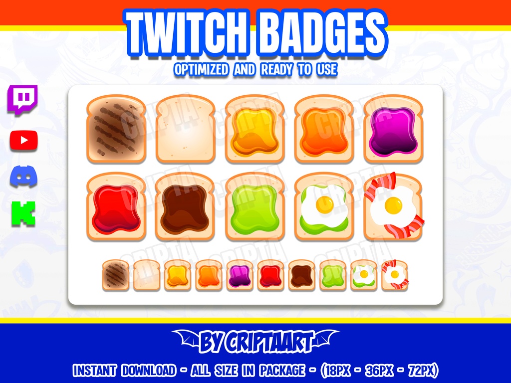 トーストバッジ | Toast Sub Badges for Twitch