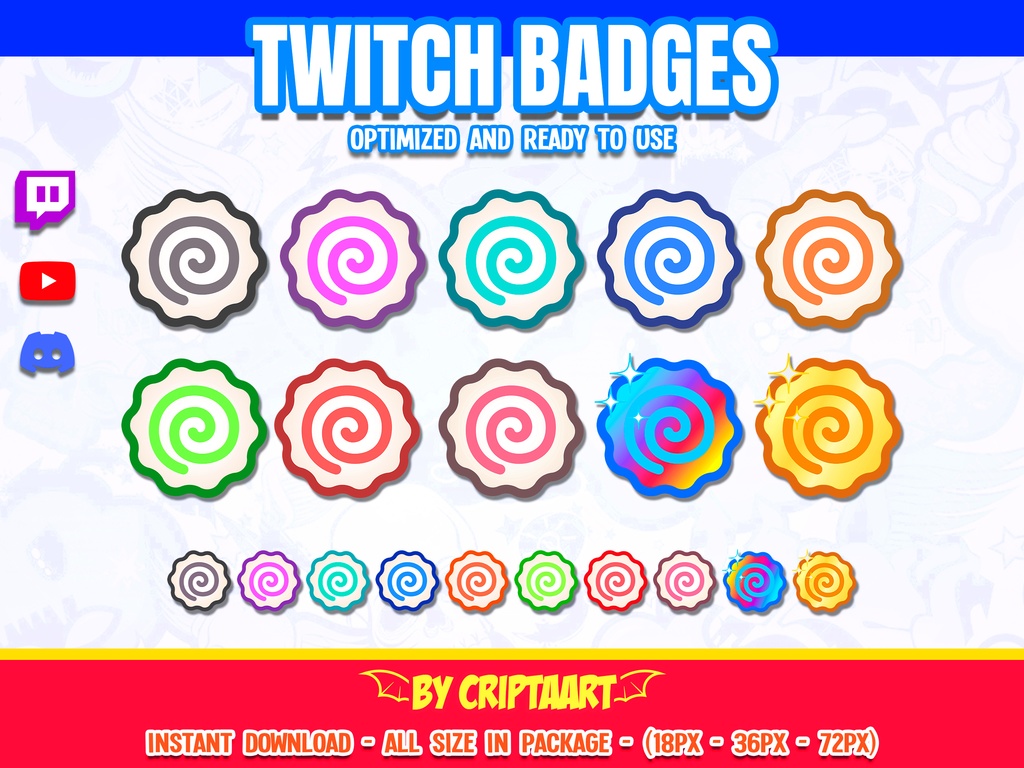 ナルトマキバッジ | Narutomaki Sub Badges for Twitch