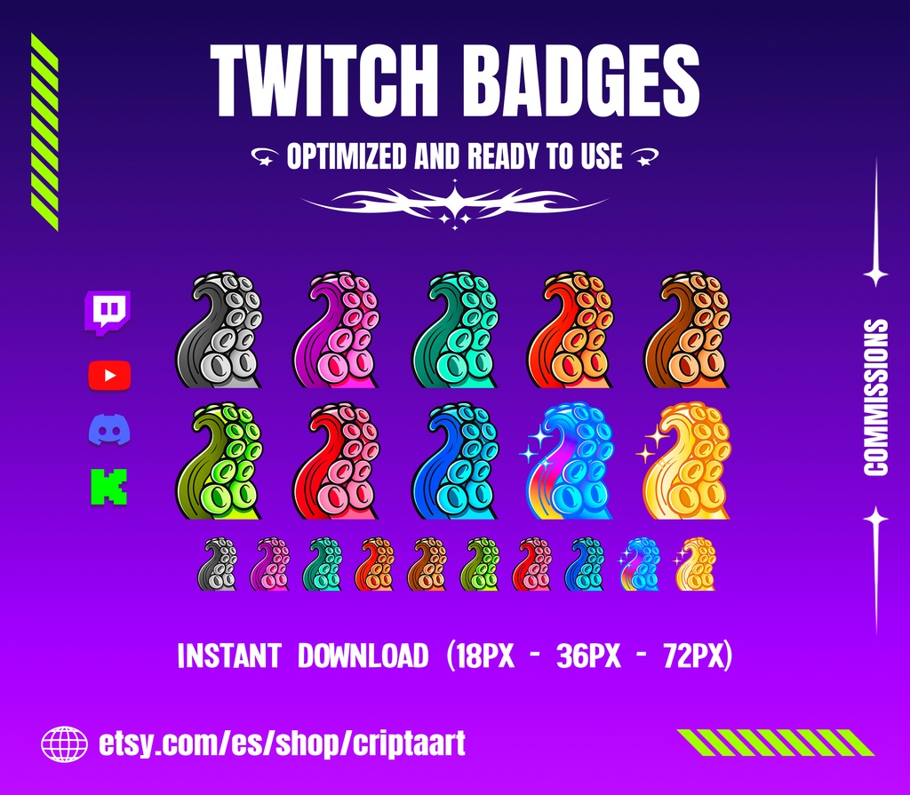 【Twitch Badges】Tencatle Livestream Badges