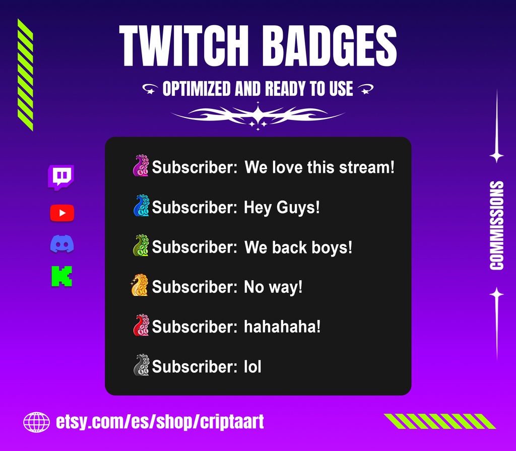 【Twitch Badges】Tencatle Livestream Badges
