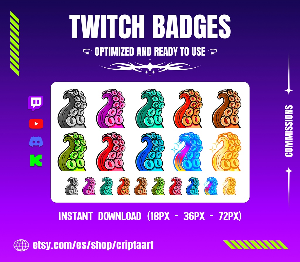 【Twitch Badges】Tencatle Livestream Badges
