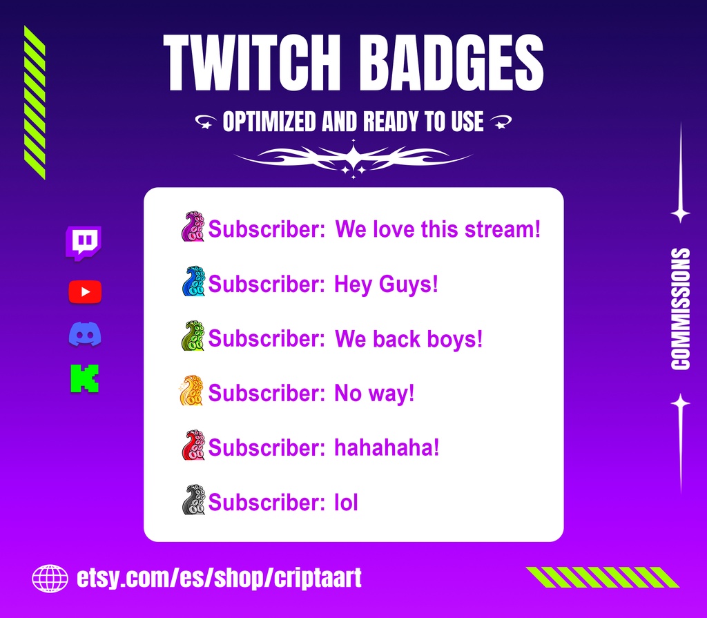 【Twitch Badges】Tencatle Livestream Badges