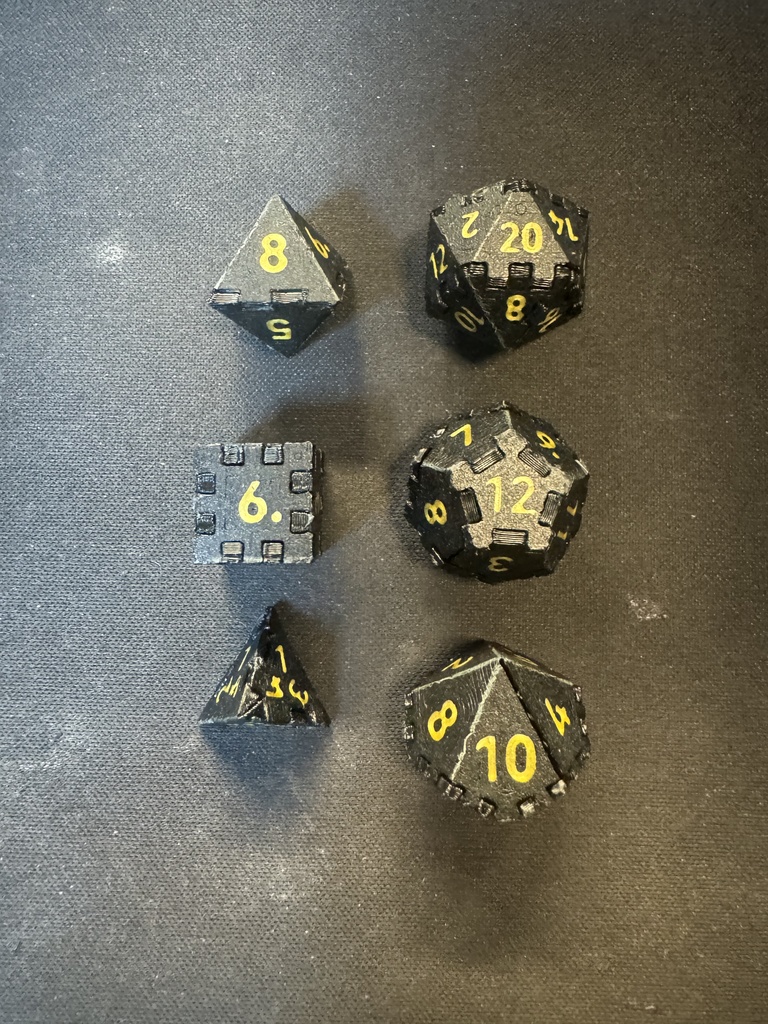 完全ダイスセットキットカード V1(黒+金)