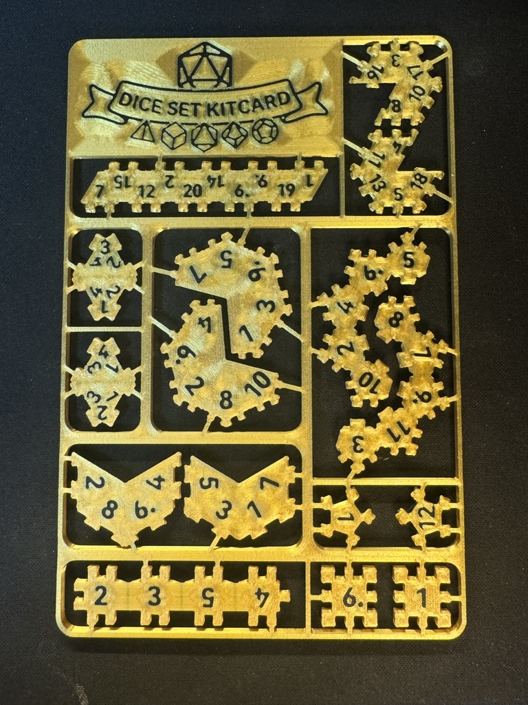 ダイスセットキットカード V1(金+黒)