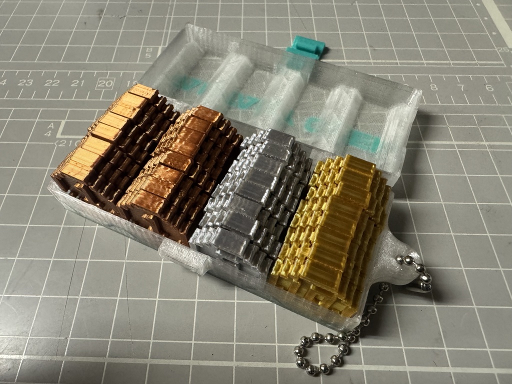 ファンタジーコイン 混合セット 2(クリア青)銅貨・銀貨・金貨セット