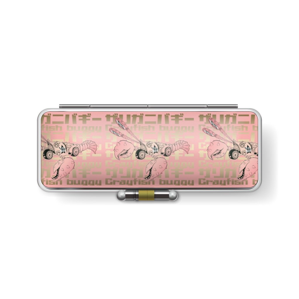 ★ザリガニバギー★印鑑ケース★表ブラウン 裏ピンク★