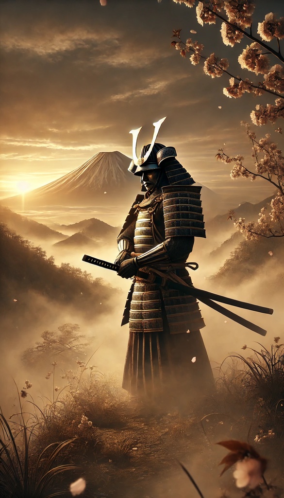 スマホ壁紙（佇む侍２）