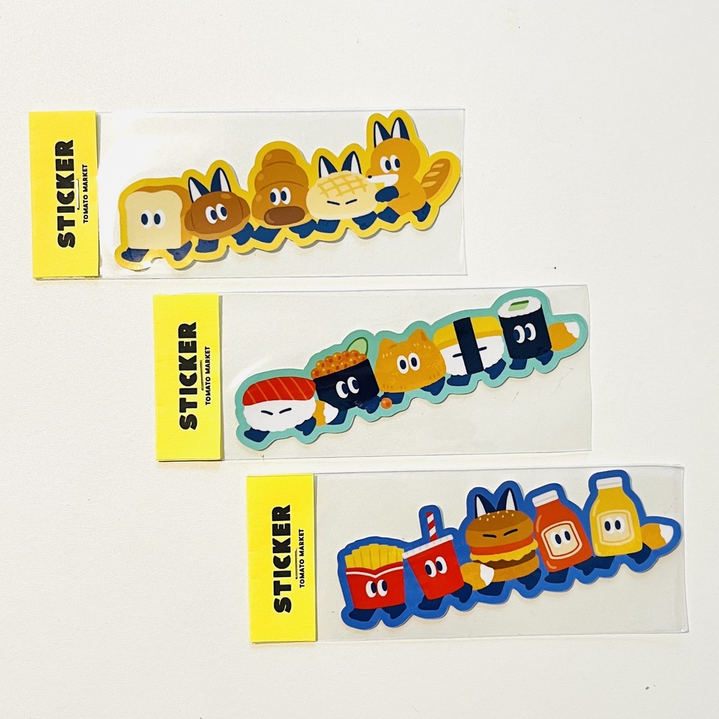 キツネぞろぞろステッカー