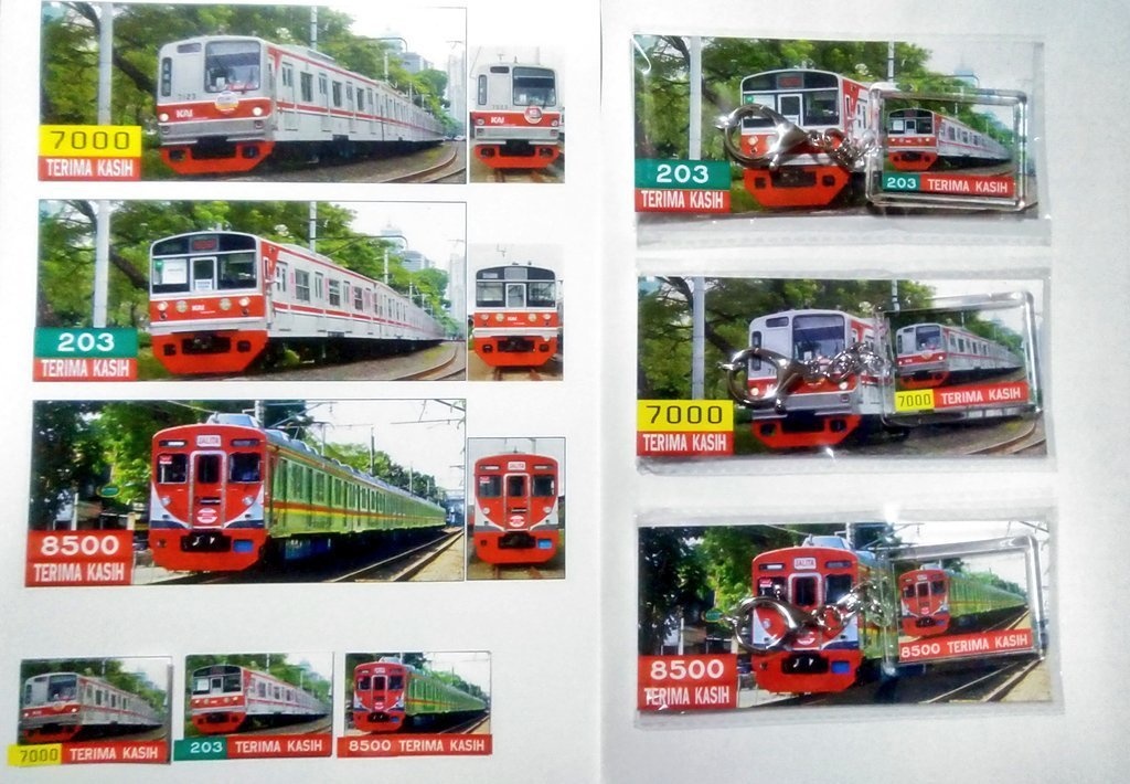 ジャカルタの東急8500系引退記念キーホルダ