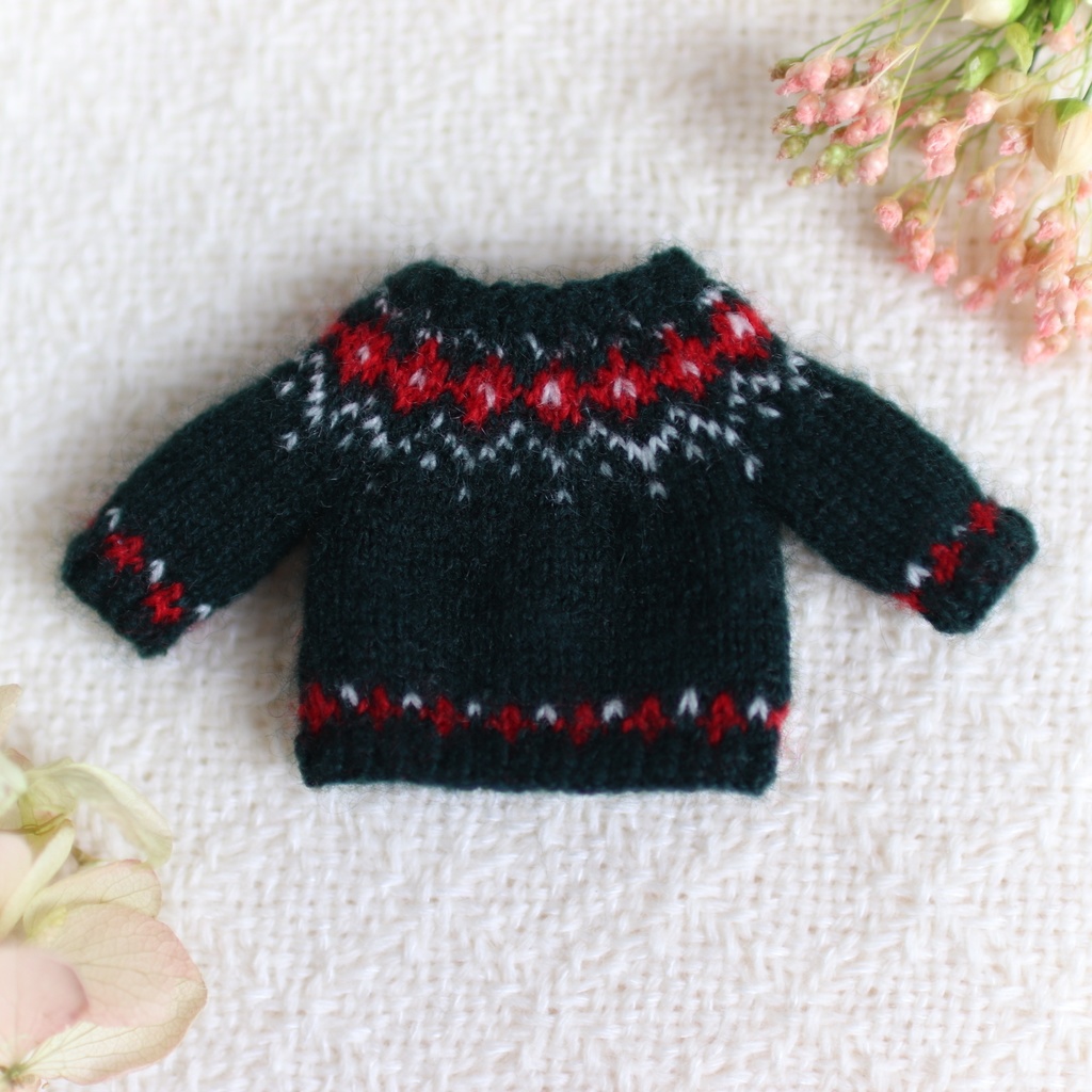 【オビツ11】カシミヤ ロピー風ニットカーディガン