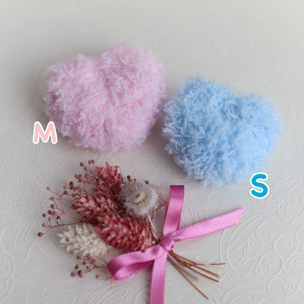 ほんのりハートもこもこクッション