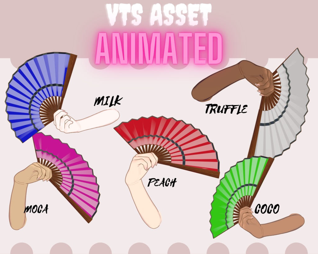 Animated vtuber  hand Asset for vts, Twitch Redeem【VTuber素材】小物を持つ手, アニメーション Vtuber アセット