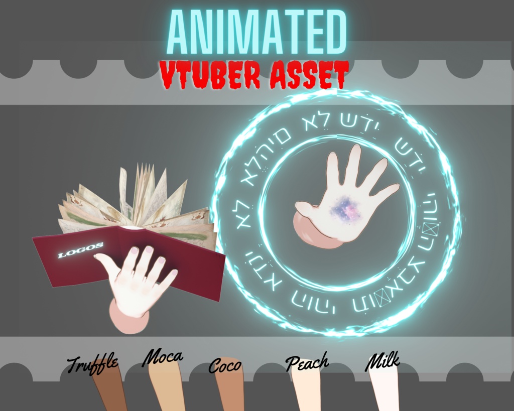 Animated magical vtuber asset, vtuber hands Asset for vts, Twitch Redeem【VTuber素材】小物を持つ手, アニメーション Vtuber アセット