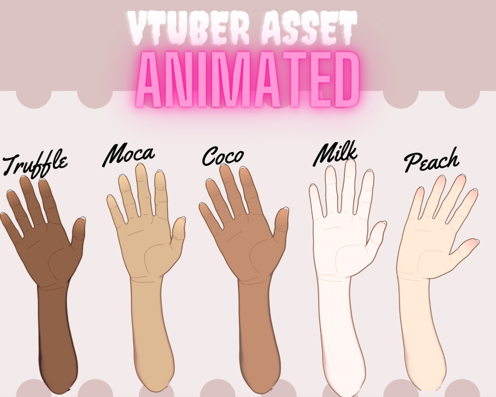 Animated Vtuber Asset hands - wave| vtuber hand asset | vtuber asset hands| Twitch Asset|Twitch redeem, VTuber hands| Vtuber accessory【VTuber素材】小物を持つ手, アニメーション Vtuber アセット