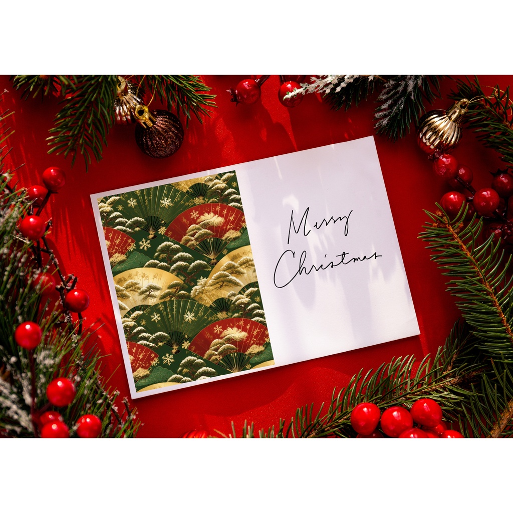 和風クリスマス10枚セット|Japanese Christmas Digital Paper 10 Sheets