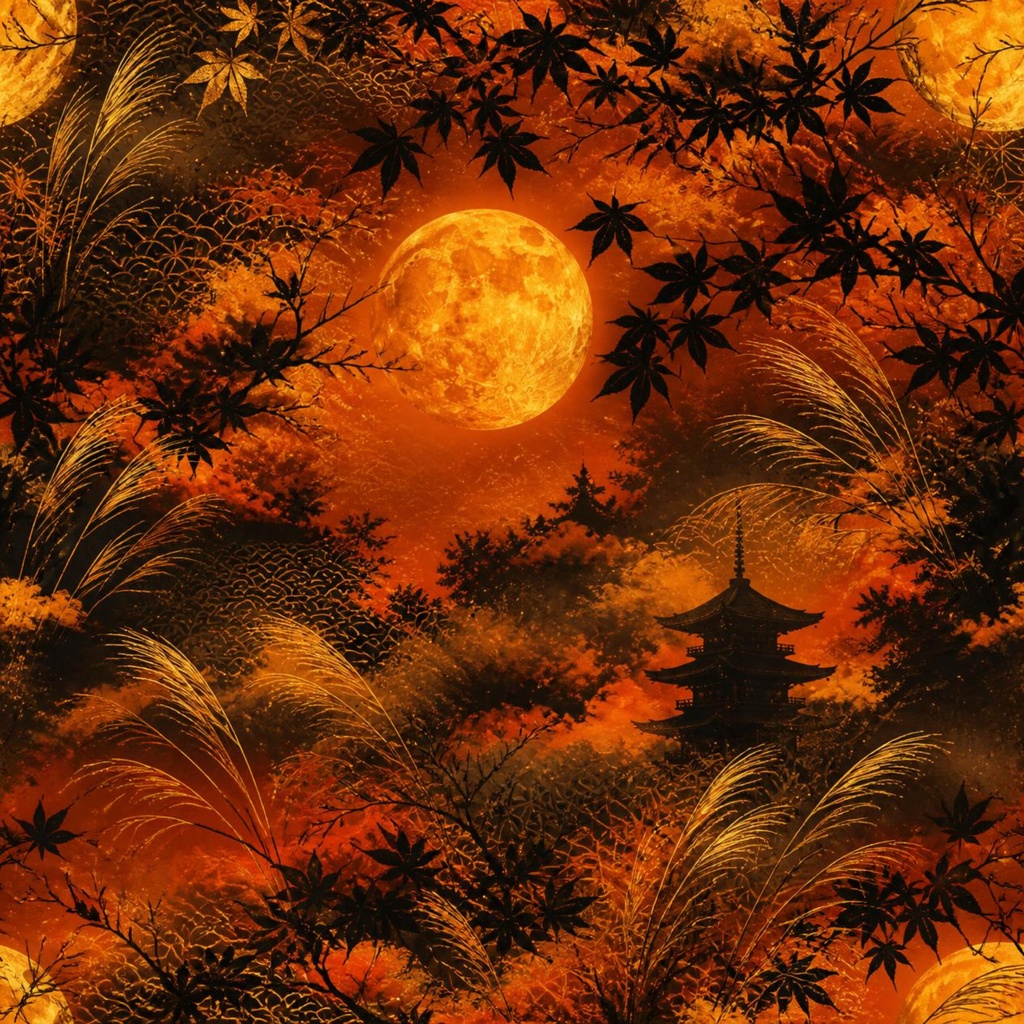 幻想和風ハロウィン10枚セット|Mystical Japanese Halloween 10 Sheets
