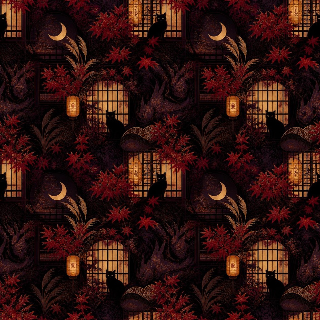 幻想和風ハロウィン10枚セット|Mystical Japanese Halloween 10 Sheets