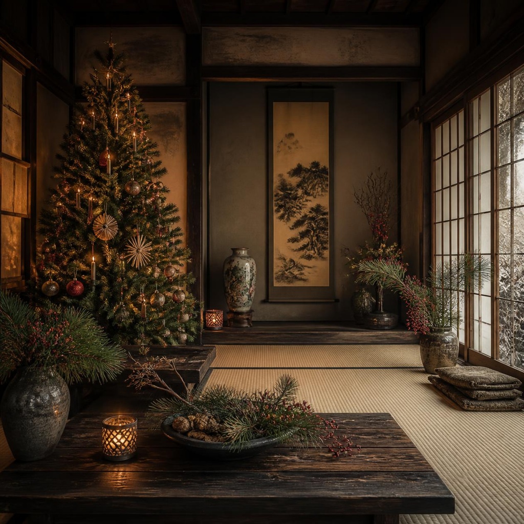 和室のクリスマス10枚セット|Traditional Japanese Christmas Room 10 Sheets