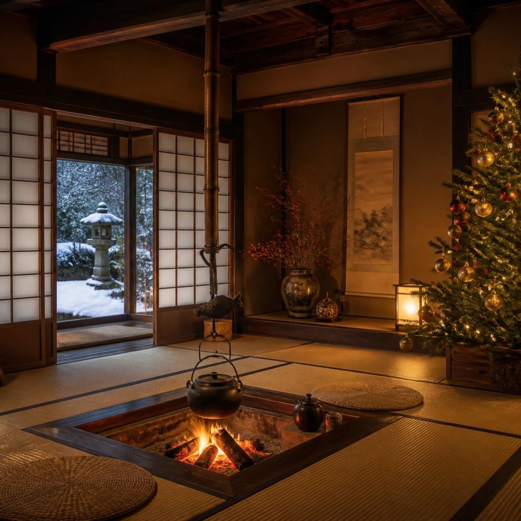 和室のクリスマス10枚セット|Traditional Japanese Christmas Room 10 Sheets