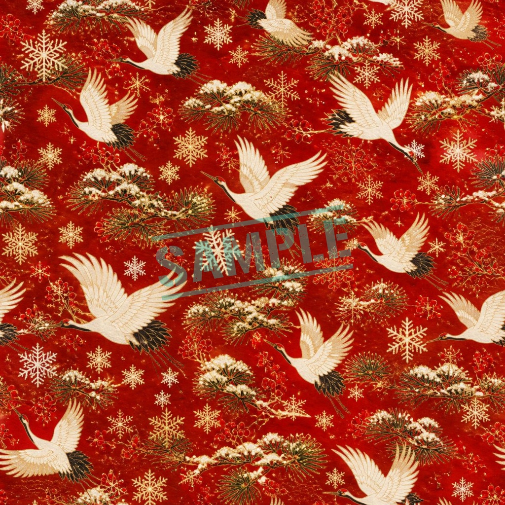 和風クリスマス10枚セット|Japanese Christmas Digital Paper 10sheets