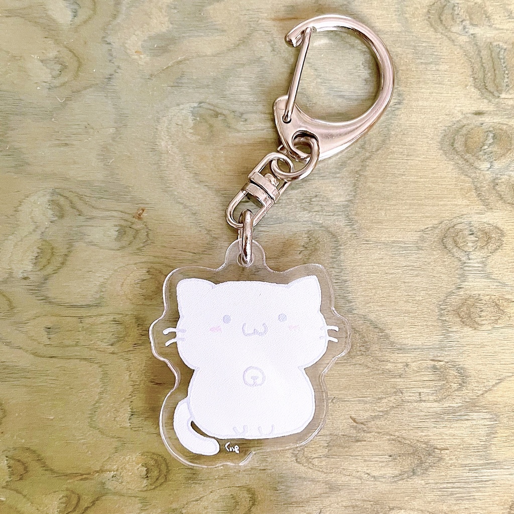 白猫「ちりん🔔」アクリルキーホルダー(ノーマルver)