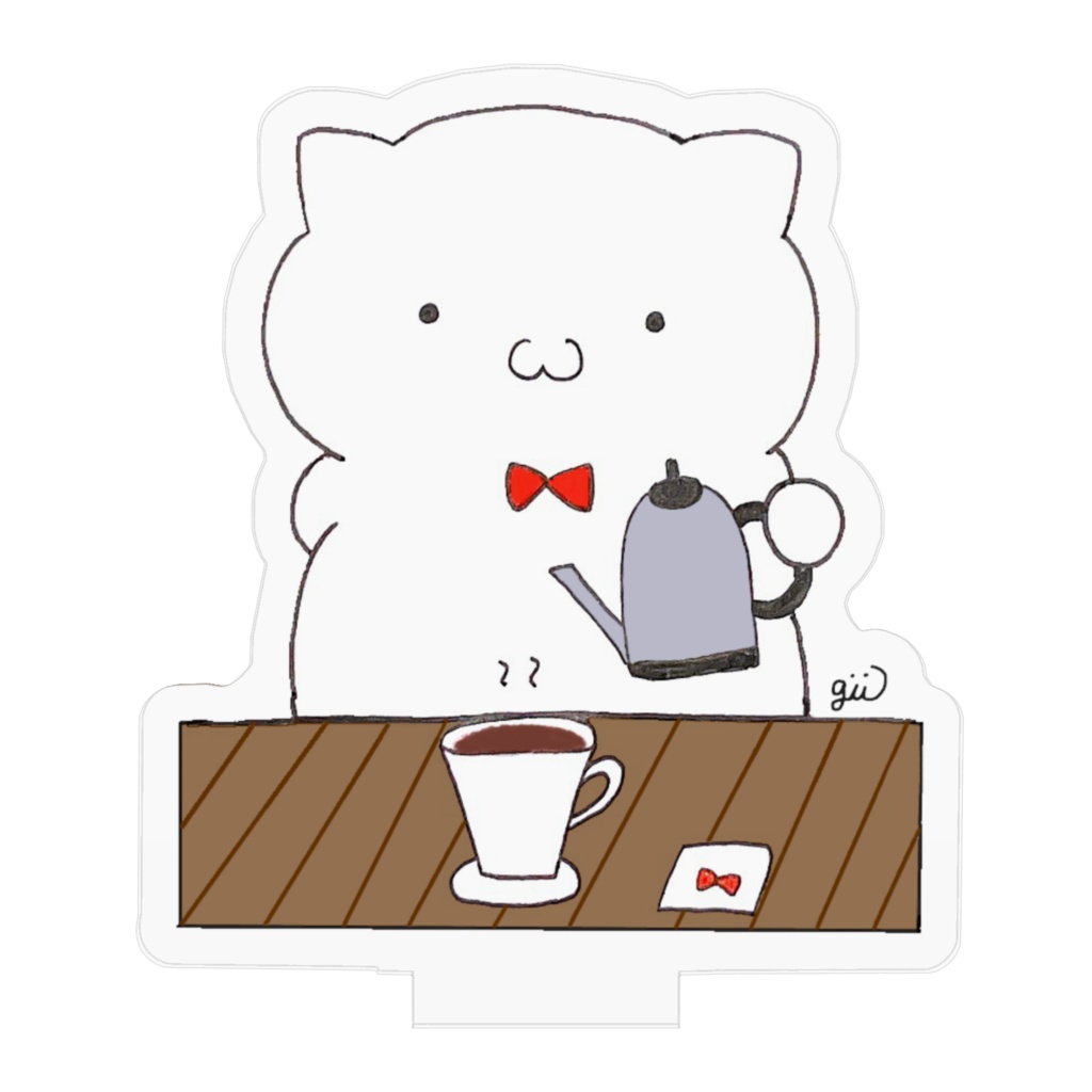 猫バーテンダー「ぼんぼん」アクリルスタンド(コーヒーver)