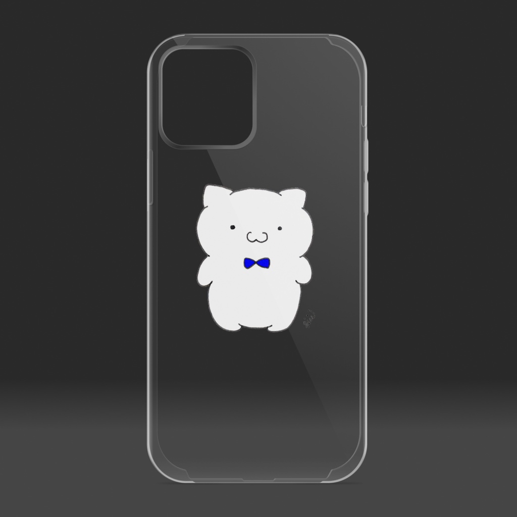 猫バーテンダー「ぼんぼんJr.」クリアiPhoneケース(ノーマルver)
