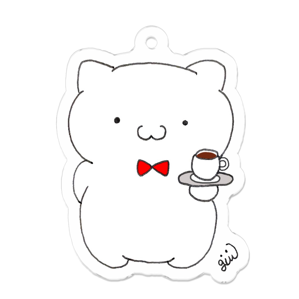 猫バーテンダー「ぼんぼん」アクリルキーホルダー(ノーマルver)