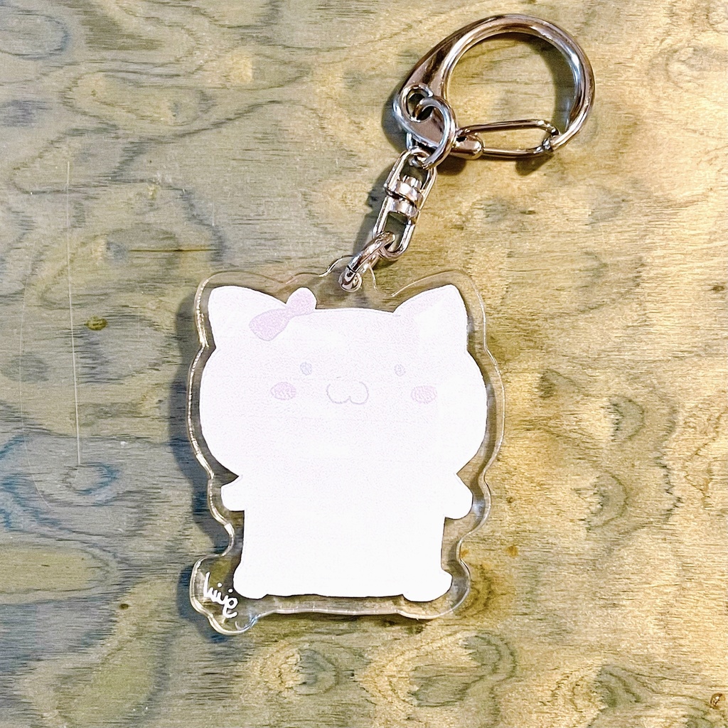 人間っぽい猫「おちょう🎀」アクリルキーホルダー(ノーマルver)
