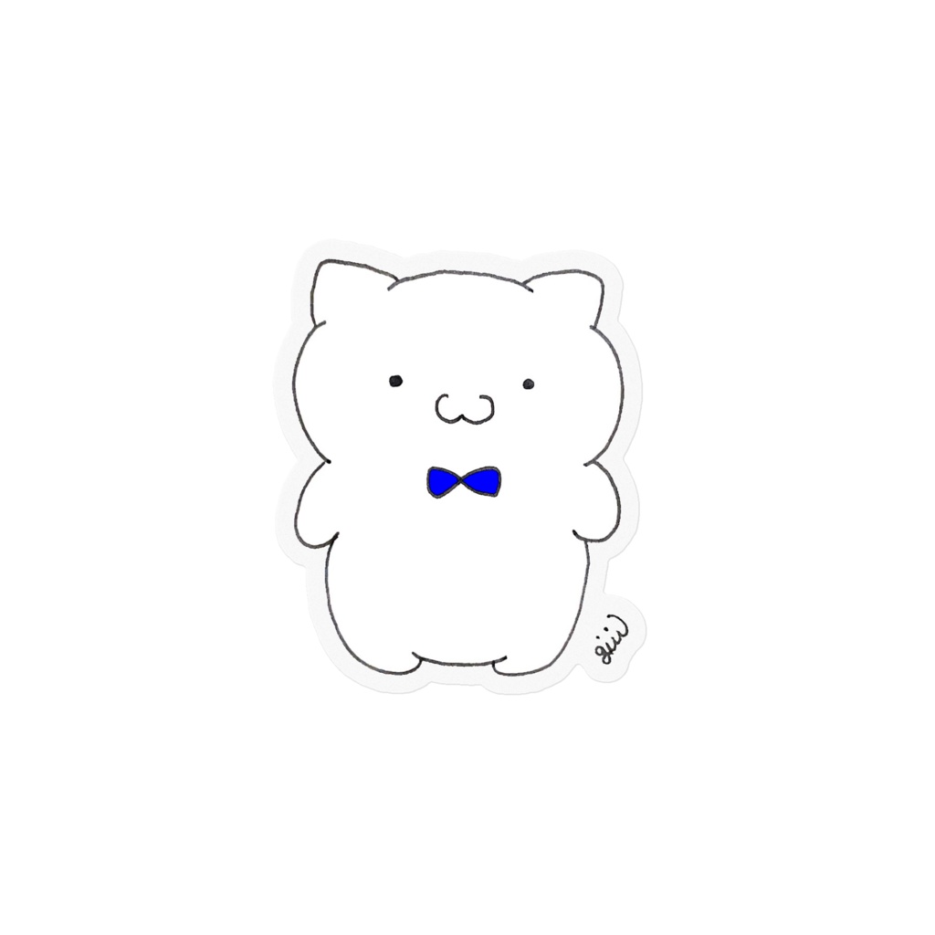 猫バーテンダー「ぼんぼんJr.」【小】クリアステッカー(ノーマルver)