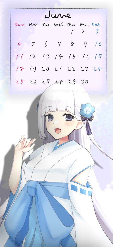 2023年6月カレンダー素材