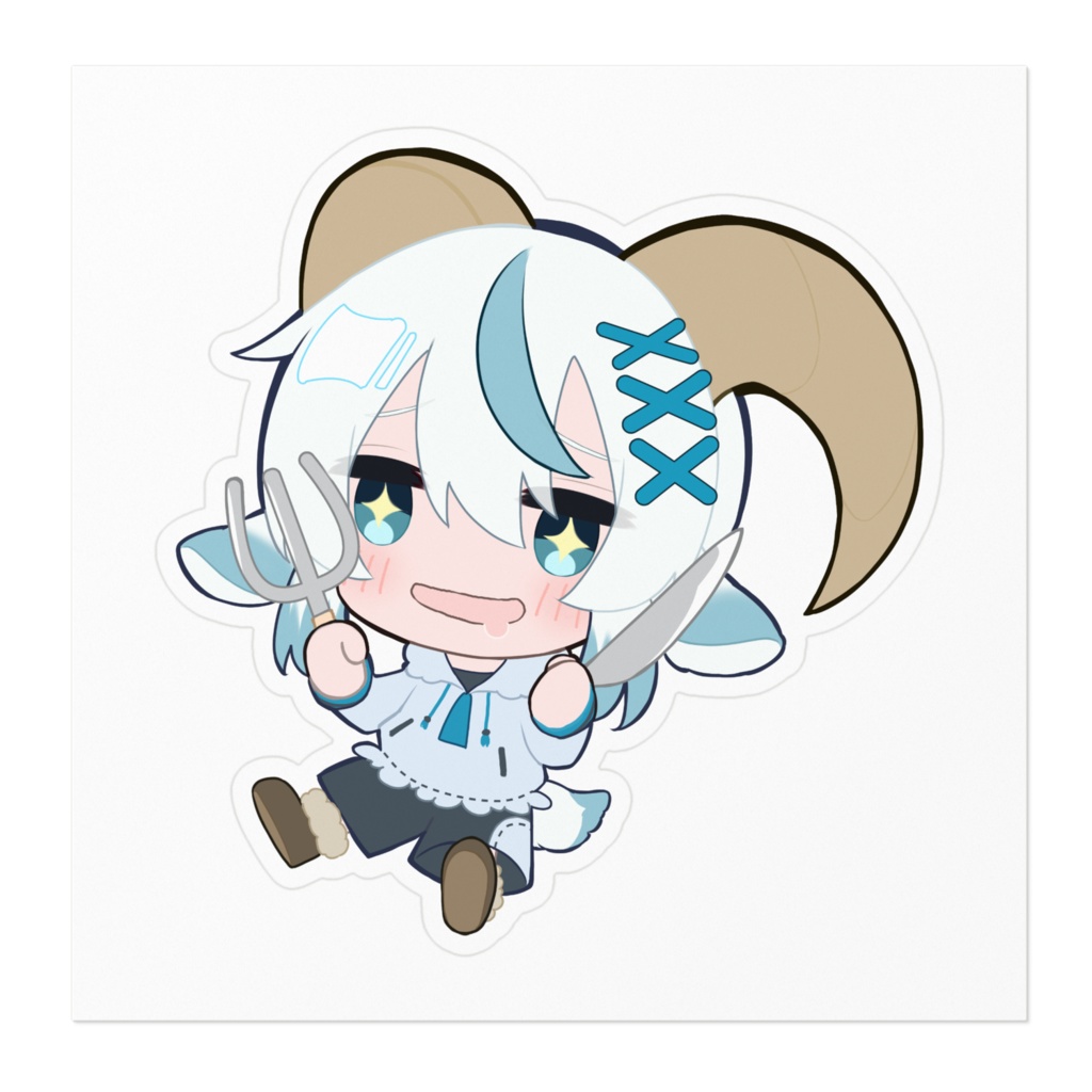【羊乃かず】ちびキャラステッカー各種