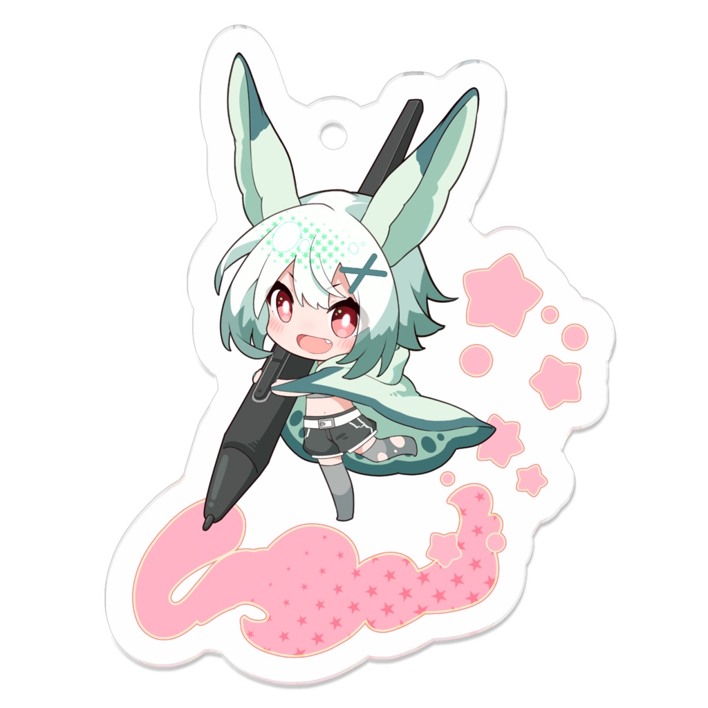 【ミミナガちゃん】ペンもちアクキー