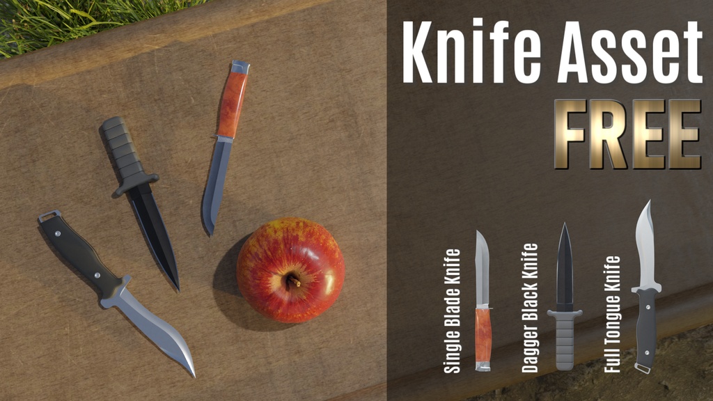 【Blender】Knife Asset | CC0