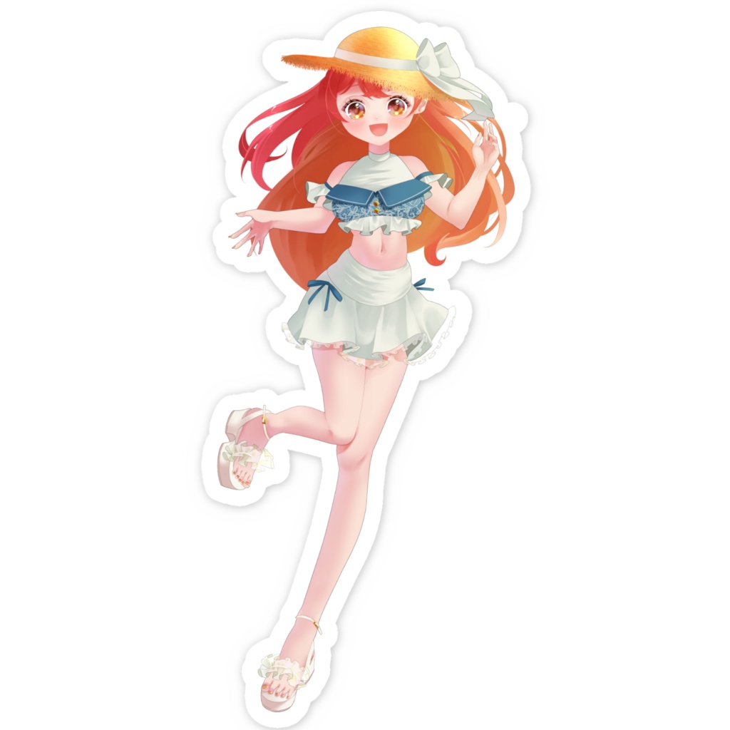 凌霄茜 新衣装ステッカー